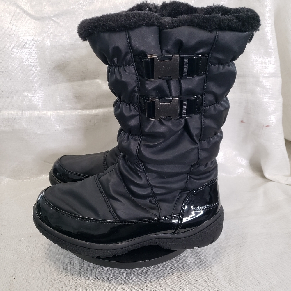 Weatherproof Women's Faux Fur Two Buckle Nylon Storm Snow Boots Size: 7 Black - Picture 6 of 9